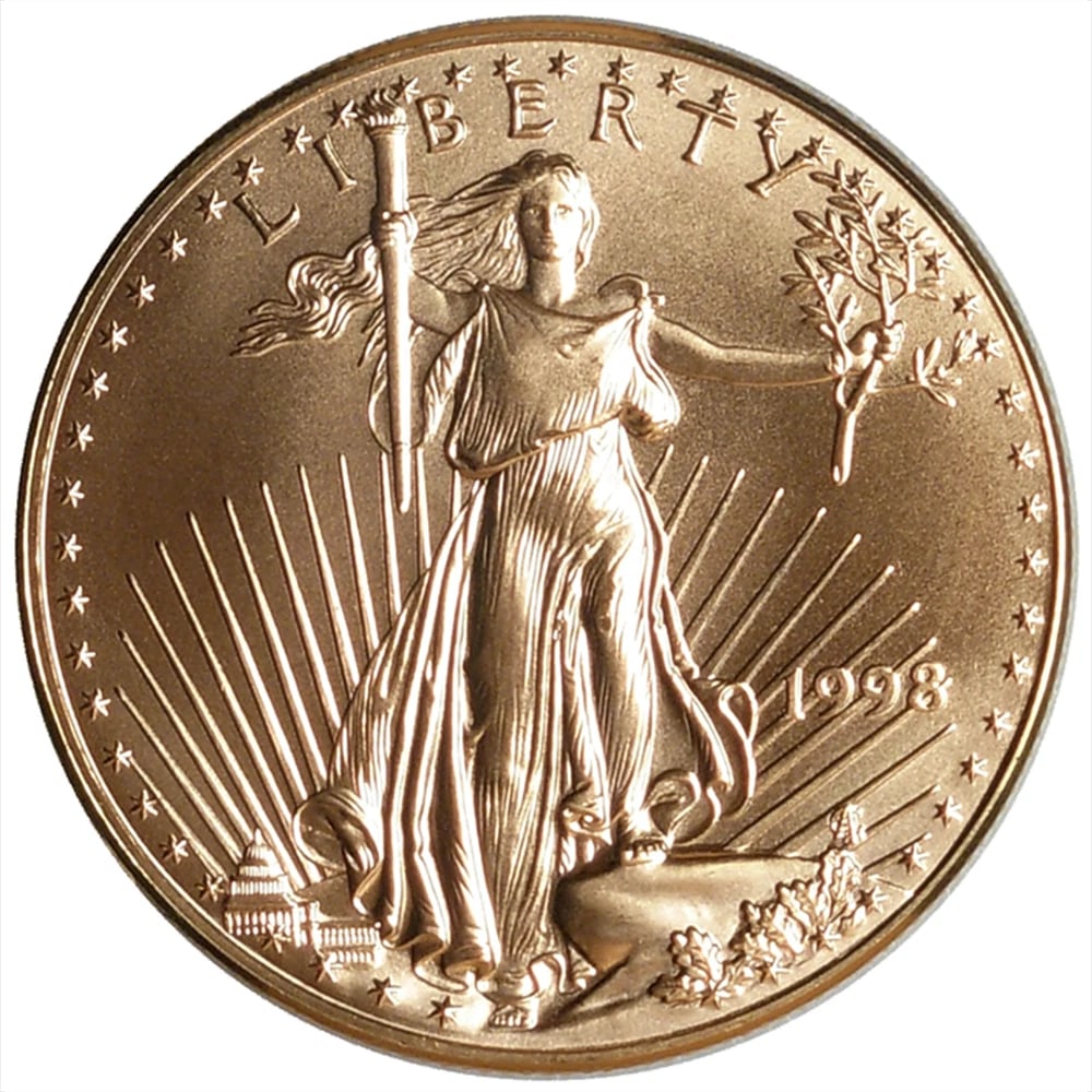 1998 $50 AMERICAN GOLD EAGLE 1 OZ BRILLIANT (1 of 2)