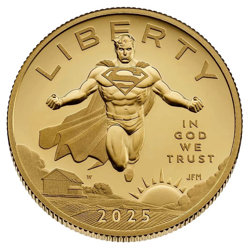 2025-W PROOF $50 SUPERMAN DC COMICS 1/2 OZ GOLD (1 of 2)