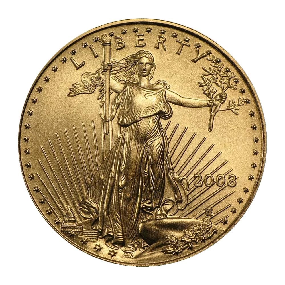 2003 $25 AMERICAN GOLD EAGLE 1/2 OZ BRILLIANT (1 of 3)