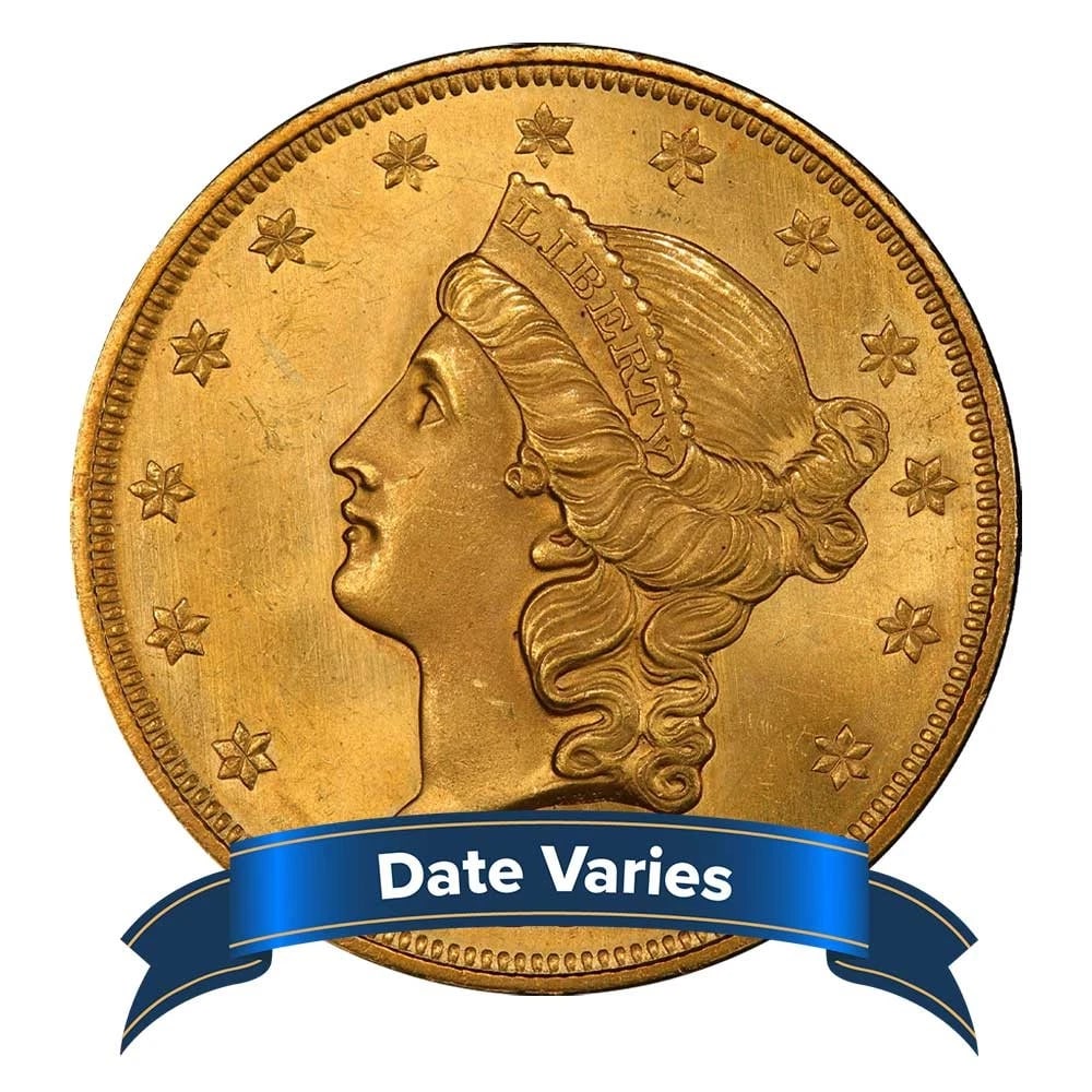 $20 LIBERTY HEAD GOLD DOUBLE EAGLE XF RANDOM YEAR: $20 Liberty Head Gold Double Eagle XF Random Year Brand: United States Mint Year: Random Year Coin: None Denomination: $20 Fineness: 0.9 Country of Origin: United States Accessories: None