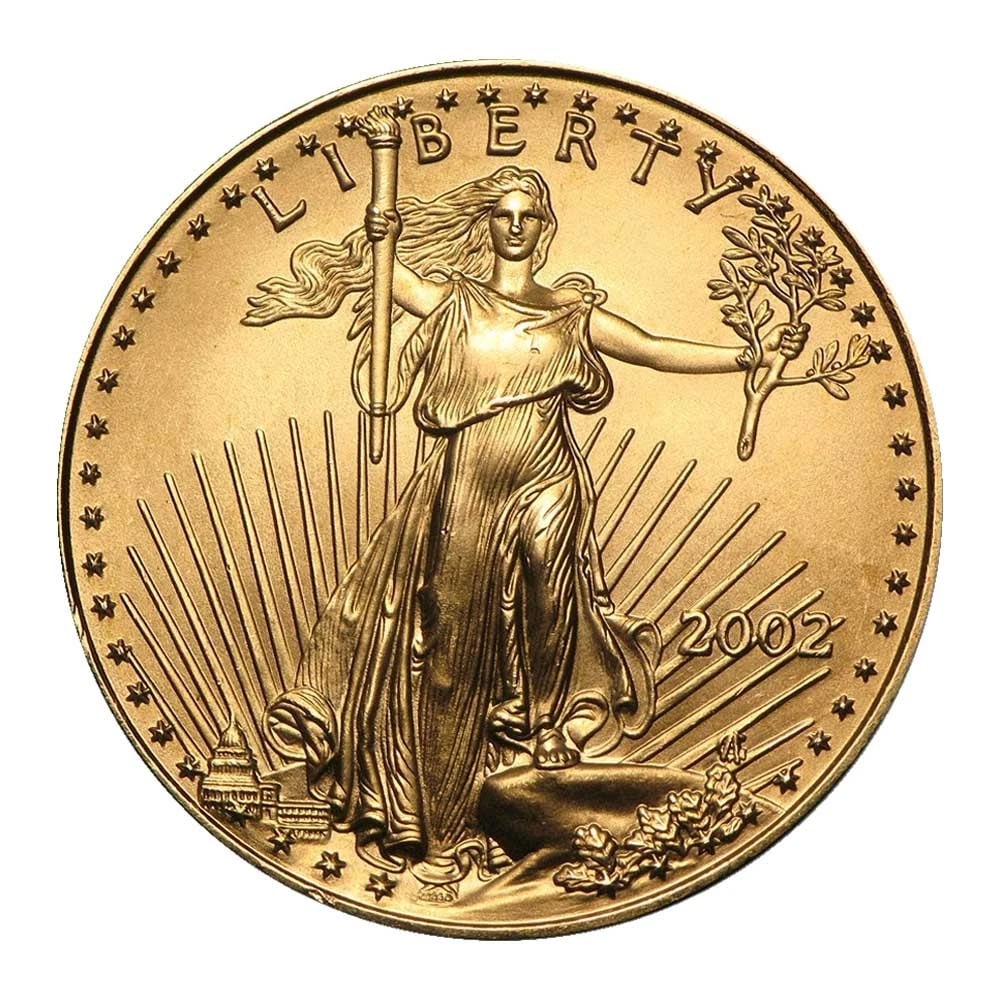 2002 $25 AMERICAN GOLD EAGLE 1/2 OZ BRILLIANT (1 of 3)