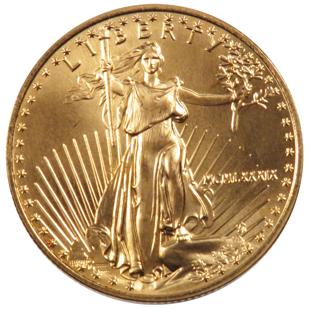 1989 $25 AMERICAN GOLD EAGLE 1/2 OZ BRILLIANT (1 of 2)