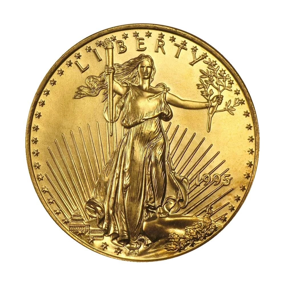 1995 $25 AMERICAN GOLD EAGLE 1/2 OZ BRILLIANT (1 of 3)