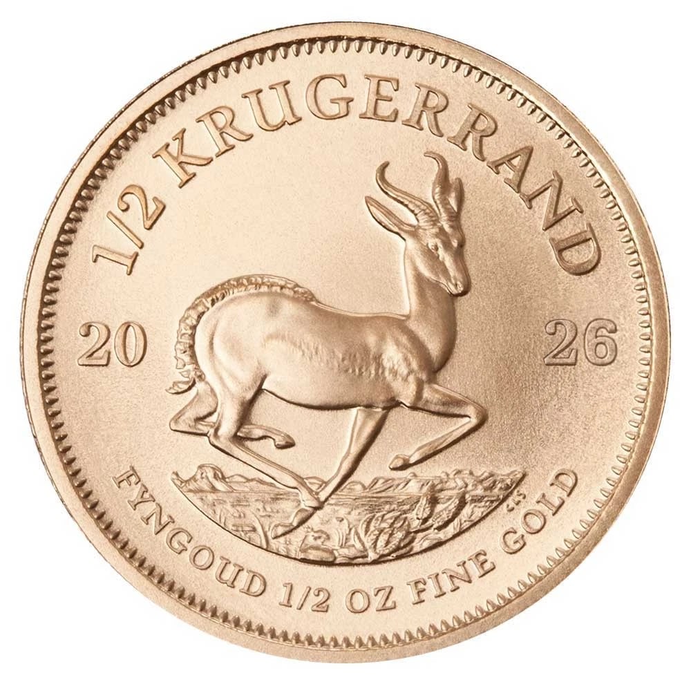 2026 SOUTH AFRICA GOLD KRUGERRAND 1/2 OZ BRILLIANT (1 of 3)