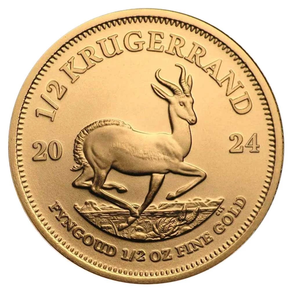2024 SOUTH AFRICA GOLD KRUGERRAND 1/2 OZ BU (1 of 2)