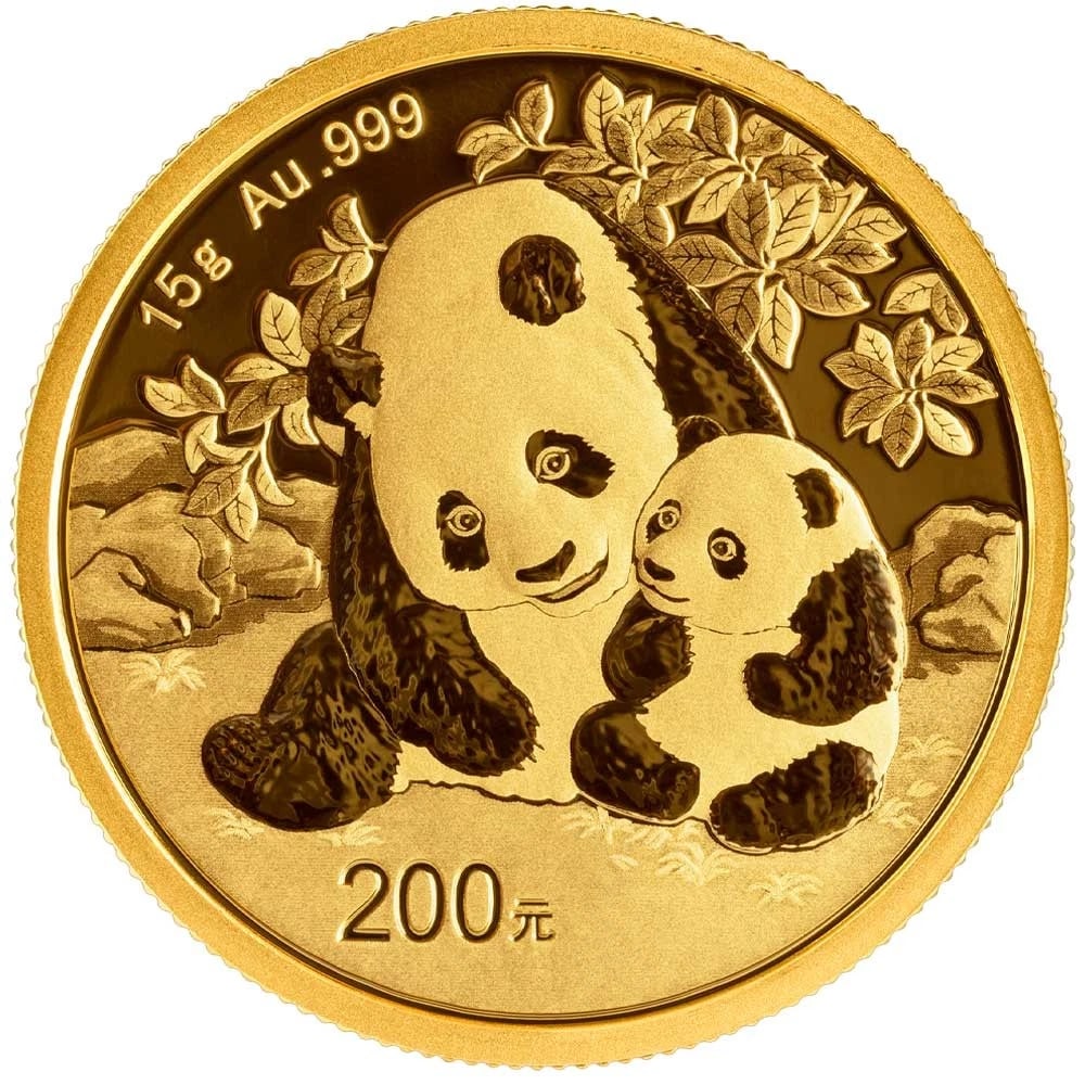2024 200 YUAN GOLD CHINESE PANDA . 15G BRILLIANT (1 of 2)