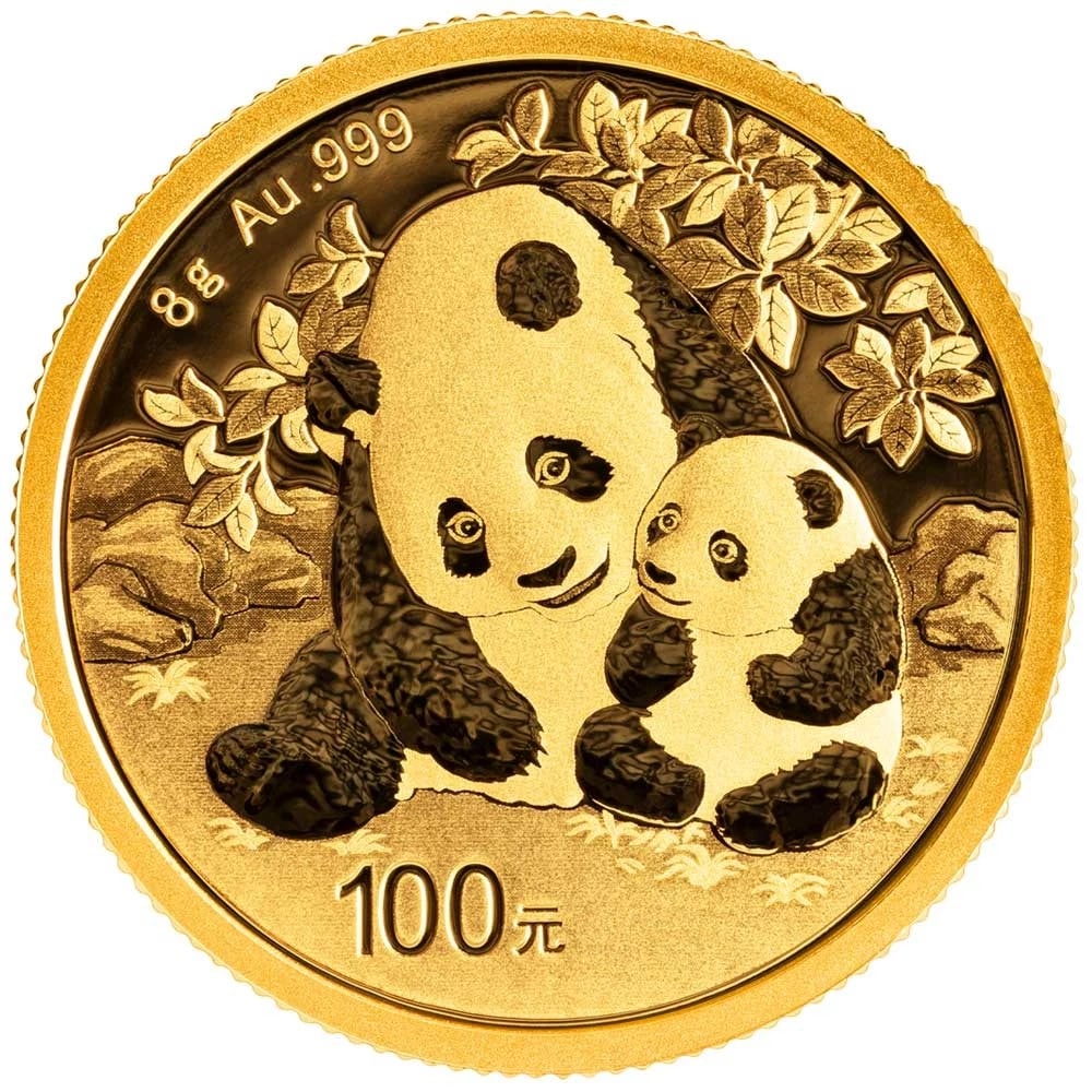 2024 100 YUAN GOLD CHINESE PANDA . 8G BRILLIANT (1 of 2)
