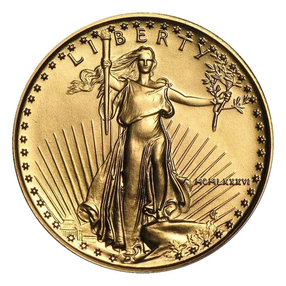 1986 $10 1/4-OZ AMERICAN GOLD EAGLE (1 of 2)
