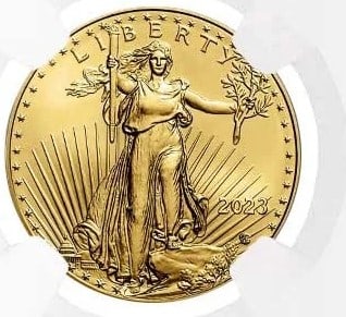 2023 $10 1/4-OZ AMERICAN GOLD EAGLE: 2023 $10 1/4-oz American Gold Eagle Brand: United States Mint Year: 2023 Coin: American Eagle Denomination: $10 Fineness: 0.9167 Country of Origin: United States Accessories: None