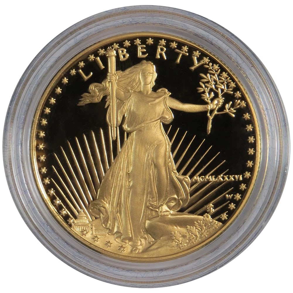 1986-W $50 1-OZ PROOF AMERICAN GOLD EAGLE (1 of 2)