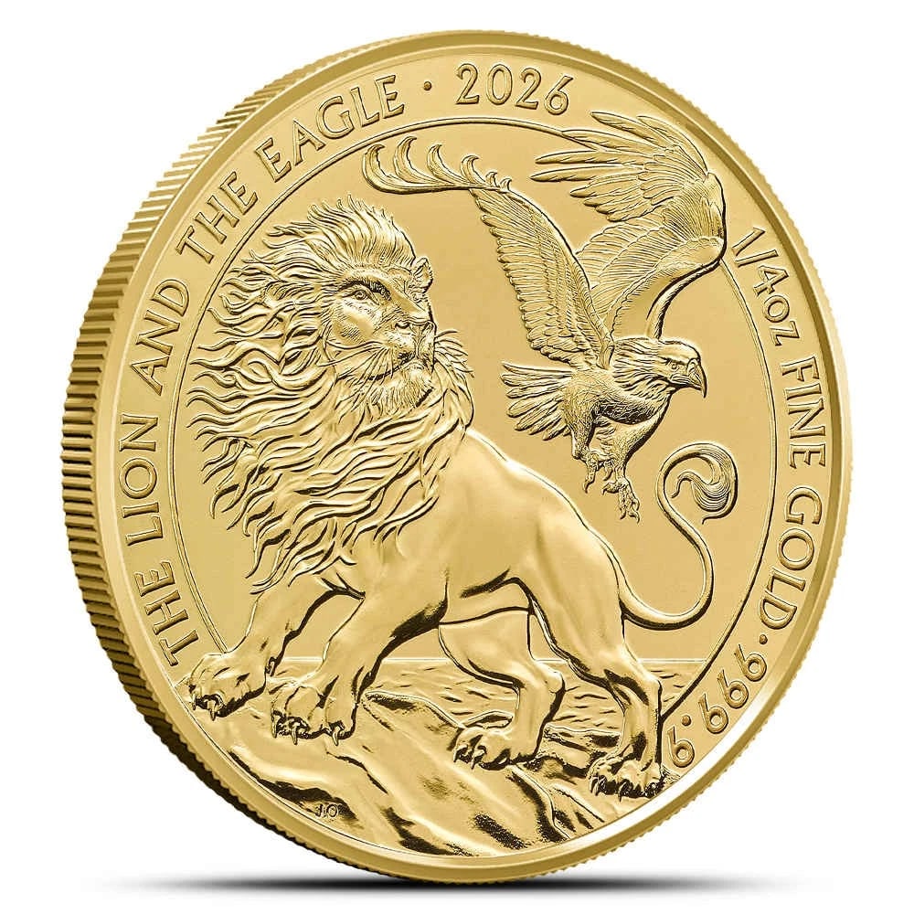 2026 1/4 OZ BRITISH GOLD THE LION AND THE EAGLE COIN (1 of 2)