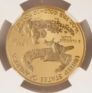 1/4 OZ PROOF AMERICAN GOLD EAGLE: 1/4 oz Proof American Gold Eagle Brand: US Mint Year: Random Denomination: None Fineness: 0.9167 Country of Origin: United States Accessories: None Accessories Notice: When purchasing pre-