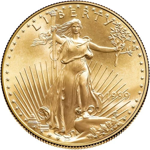 1999 1/2 OZ AMERICAN GOLD EAGLE COIN (1 of 2)