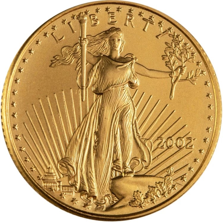 2002 1/4 OZ AMERICAN GOLD EAGLE COIN (1 of 2)
