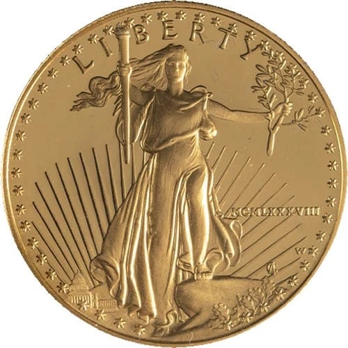 1988-W 1 OZ PROOF AMERICAN GOLD EAGLE COIN (1 of 4)