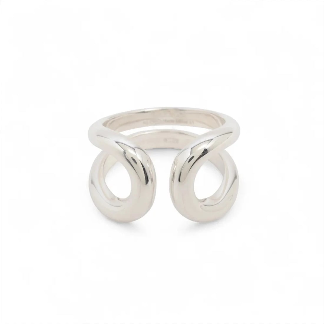 HERMES LIMA PM RING 925 SILVER: Hermes Lima PM Ring 925 Silver Brand: Hermes Type/Style: Ring Material: 925, Color: Silver Size: 5.5 - 5.75 US Accessories: None Accessories Notice: When purchasing pre-owned goods, please
