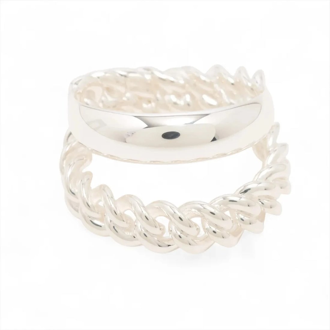 HERMES BOOKLE SERIE UNFLEXIBL RING: Hermes Bookle Serie Unflexibl Ring Brand: Hermes Type/Style: Ring Material: 925, Color: Silver Size: 8.25 - 8.5 US Accessories: None Accessories Notice: When purchasing pre-owned goods, pl