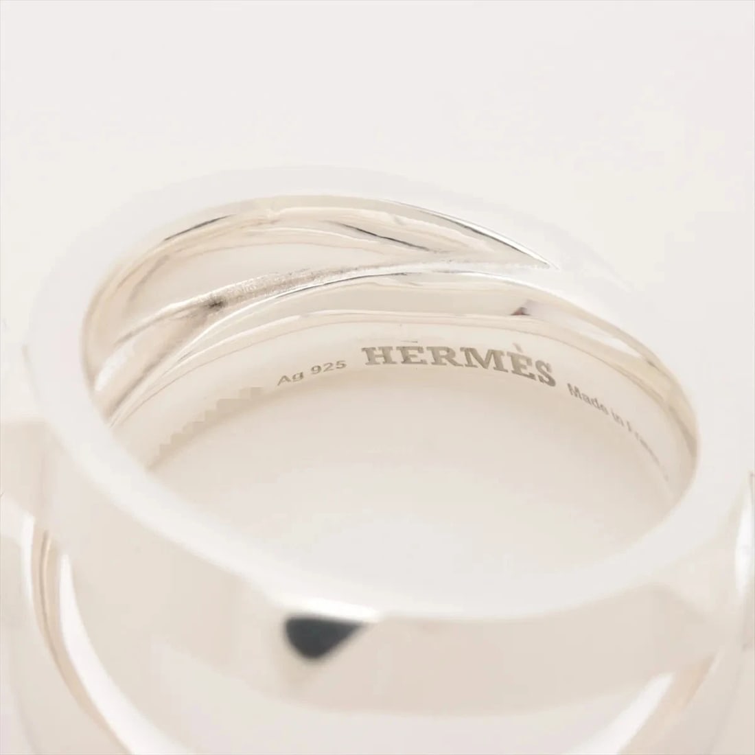 HERMES MINI CREW DOUBLE RING 925 SILVER - 3