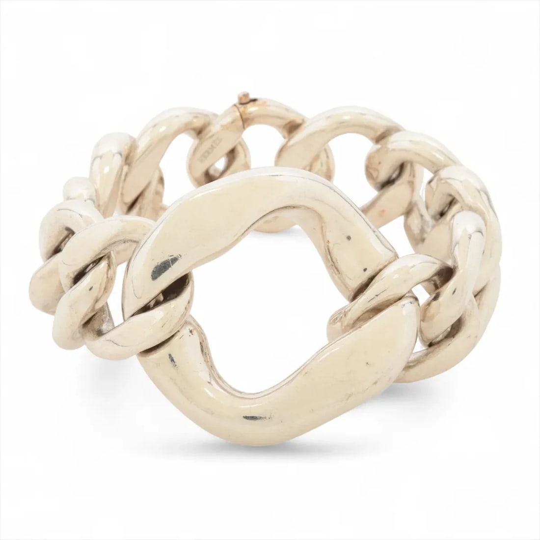 HERMES AGORA BRACELET 925 SILVER: Hermes Agora Bracelet 925 Silver Brand: Hermes Type/Style: Bracelet Material: 925, Color: Silver Size: Bracelet length:16.5 Accessories: None Accessories Notice: When purchasing pre-owned