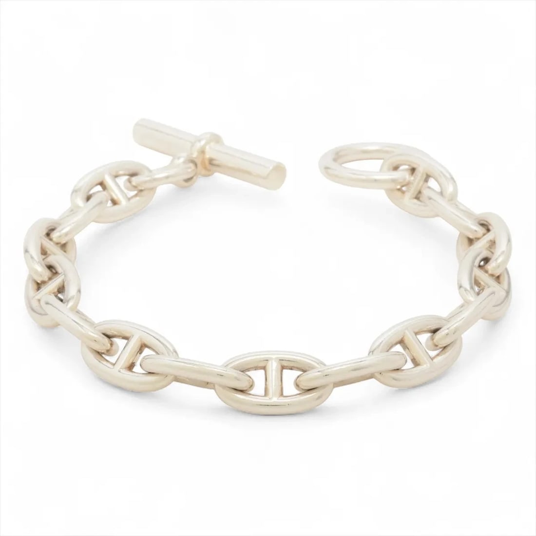 HERMES CHAÎNE D'ANCRE GM 2021 BRACELET: Hermes Chaîne d'Ancre GM 2021 Bracelet Brand: Hermes Type/Style: Bracelet Material: 925, Color: Silver Size: Bracelet length:20 Accessories: None Accessories Notice: When purchasing