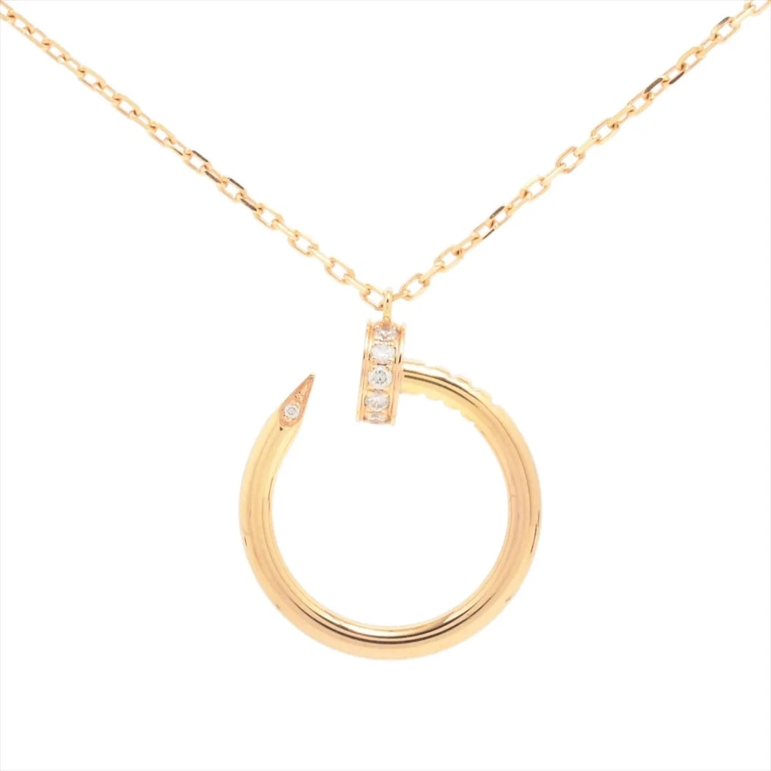 CARTIER JUSTE UN CLOU DIAMOND NECKLACE 750(PG) (1 of 4)