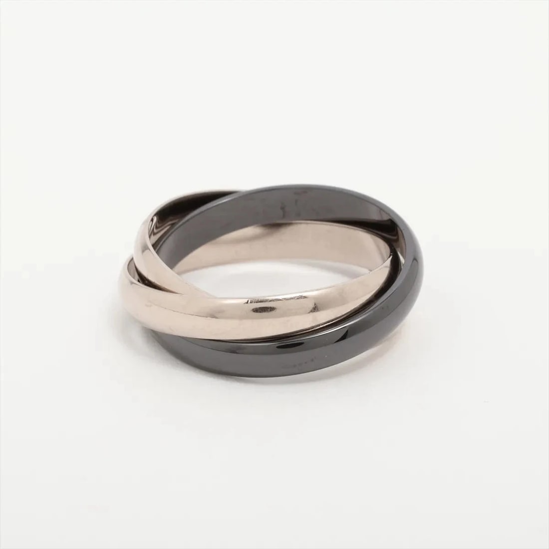CARTIER TRINITY RING 750 (WG) X CERAMIC (1 of 3)
