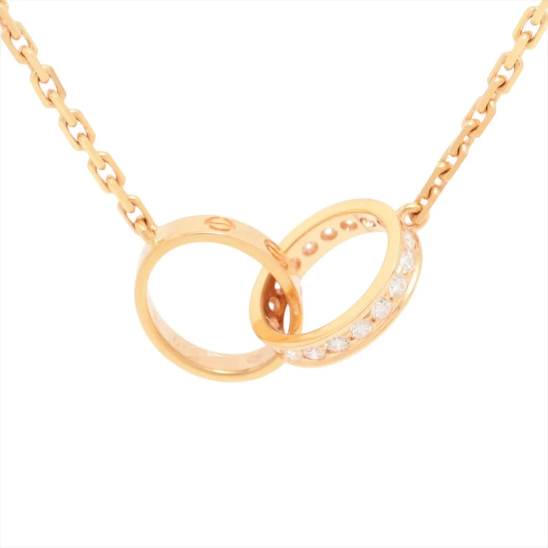 CARTIER BABY LOVE DIAMOND NECKLACE 750: Cartier Baby Love diamond Necklace 750 Brand: Cartier Type/Style: Necklace Material: 750(PG), Main Stone/Creation Natural Color: PG Size: Size(CM) Chain length:42.8 Accessories: None