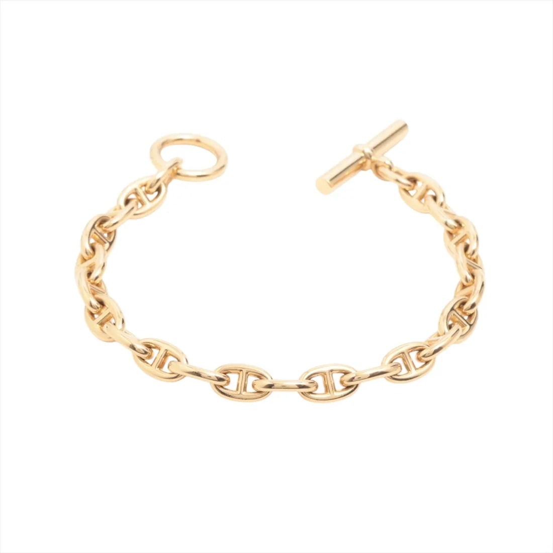 HERMES CHAÎNE D'ANCRE TPM BRACELET 750(YG): Hermes Chaîne d'Ancre TPM Bracelet 750(YG) Brand: Hermes Type/Style: Bracelet Material: 750(YG), Color: Not Specified Size: Size(CM) Bracelet length:16 Accessories: None Accessories Notice: