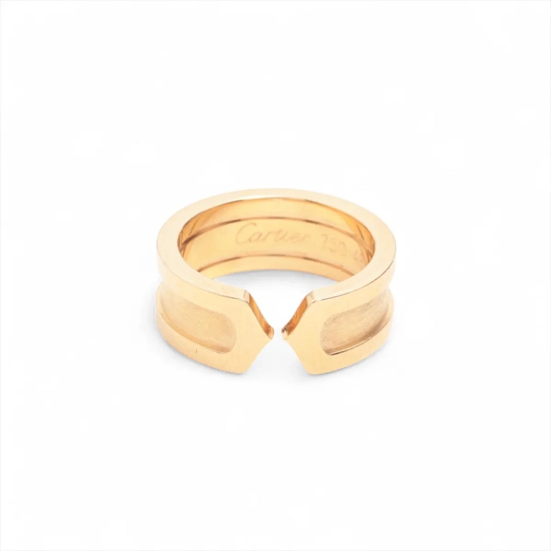 CARTIER C2 RING 750(PG): Cartier C2 Ring 750(PG) Brand: Cartier Type/Style: Ring Material: 750(PG), Color: PG Size: 3.5 US Accessories: None Accessories Notice: When purchasing pre-owned goods, please refer to the