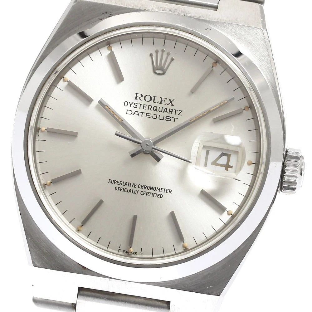 ROLEX DATEJUST OYSTER QUARTZ SILVER DIAL QUARTZ WATCH (1 of 6)