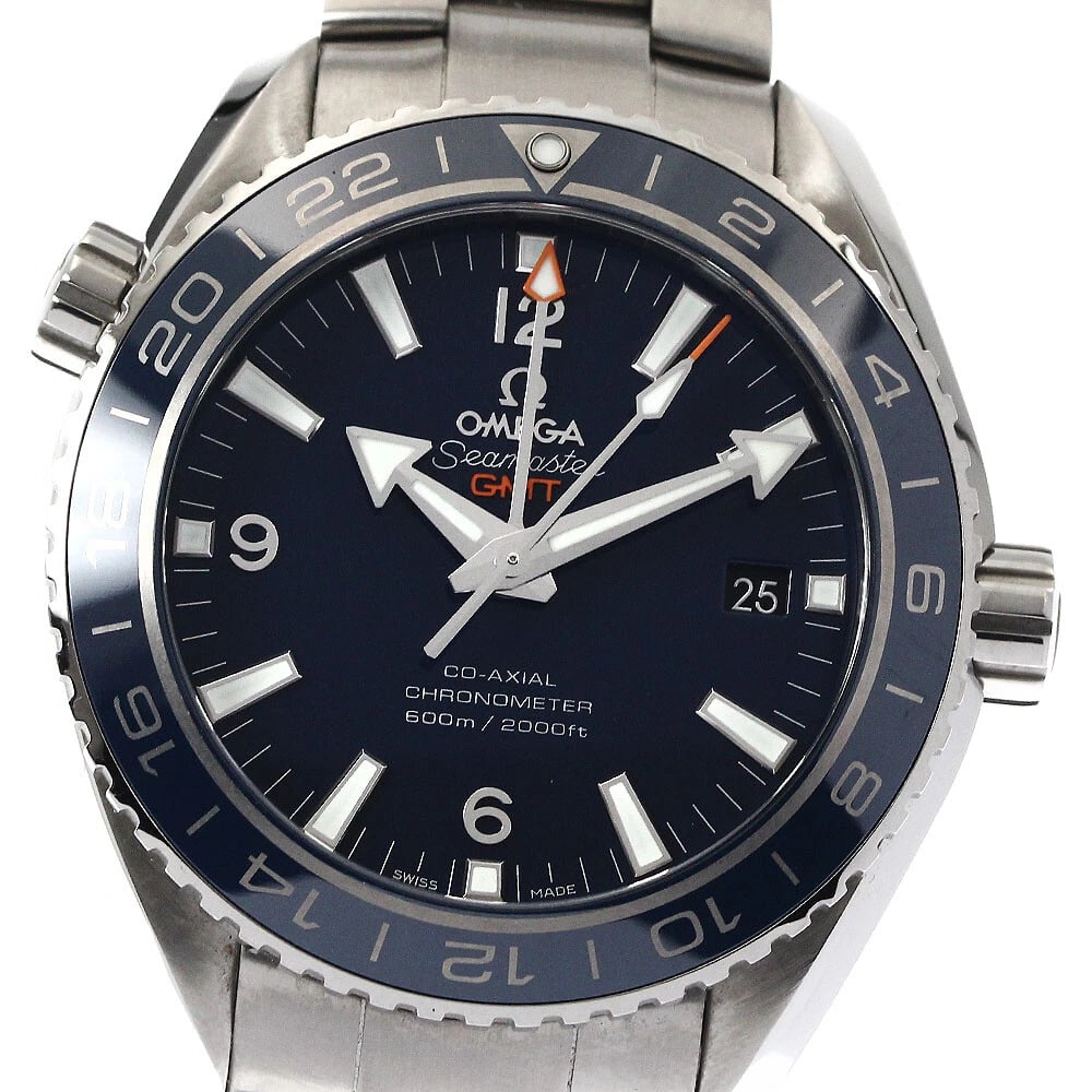 OMEGA SEAMASTER PLANET OCEAN WATCH: OMEGA Seamaster Planet Ocean Watch Brand: OMEGA Type: Wristwatch Material: Band Material titanium, Case Material titanium Color: Band Color Silver, Dial Color Navy, Case Color Silver Size: Case si