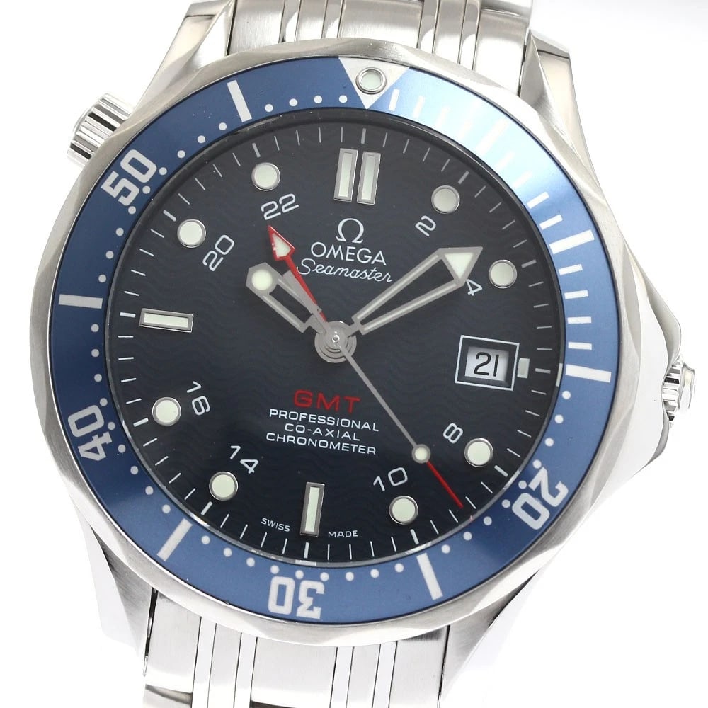 OMEGA SEAMASTER DIVER GMT COAXIAL NAVY DIAL (1 of 5)