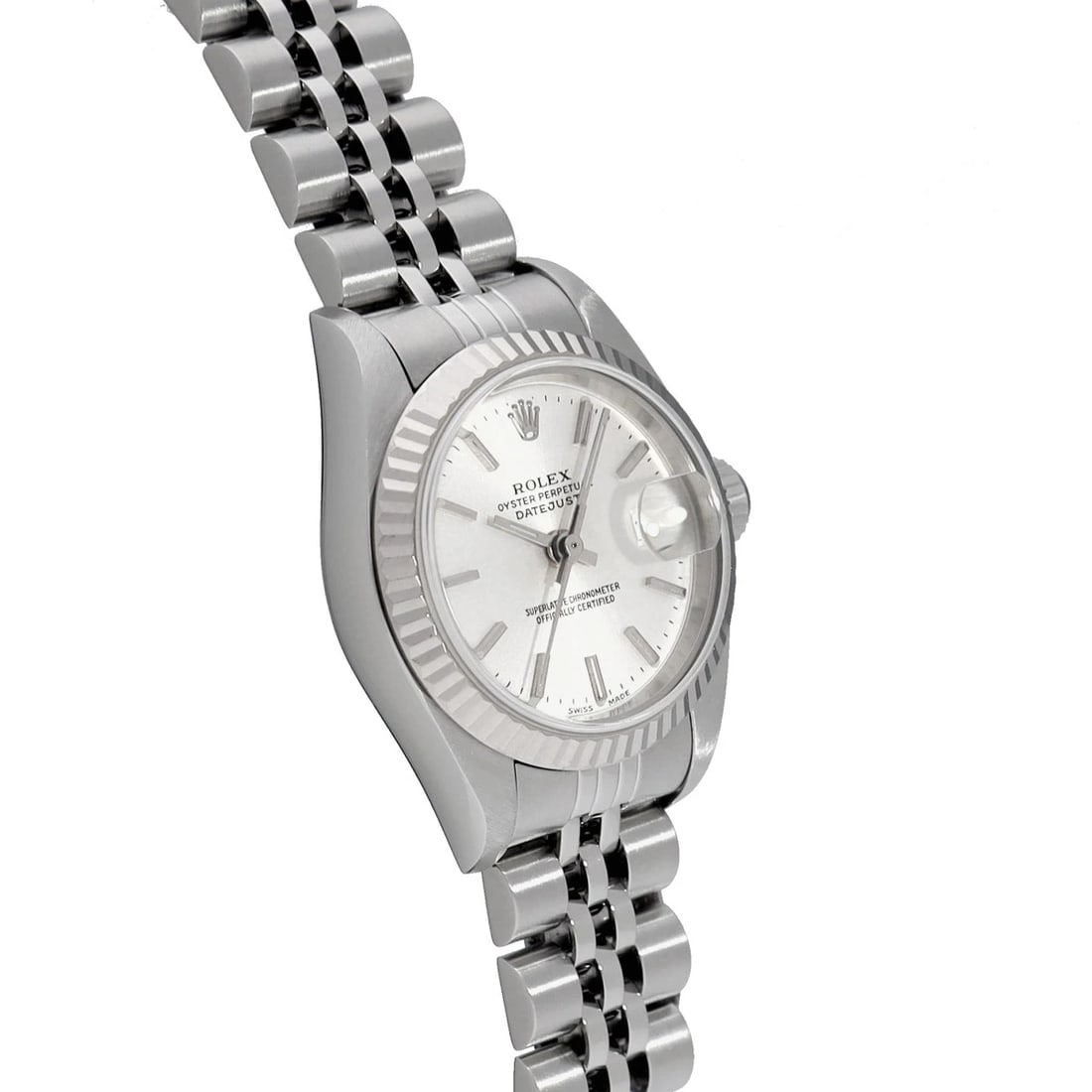 ROLEX DATEJUST SILVER WATCH - 3