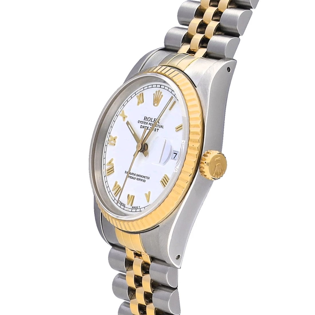 ROLEX DATEJUST WHITE WATCH - 2