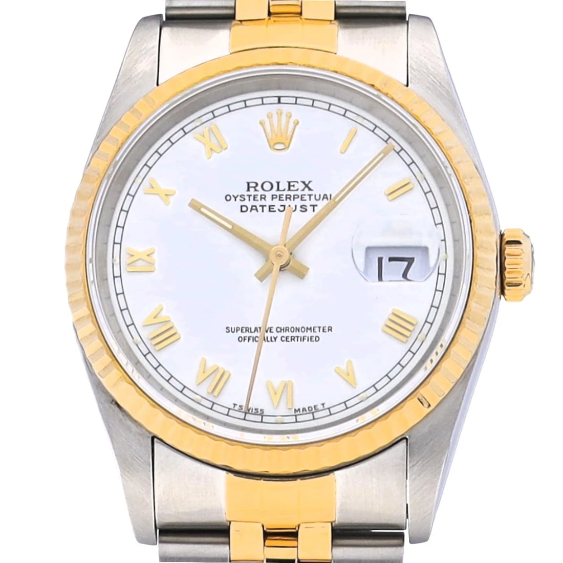 ROLEX DATEJUST WHITE WATCH - 4
