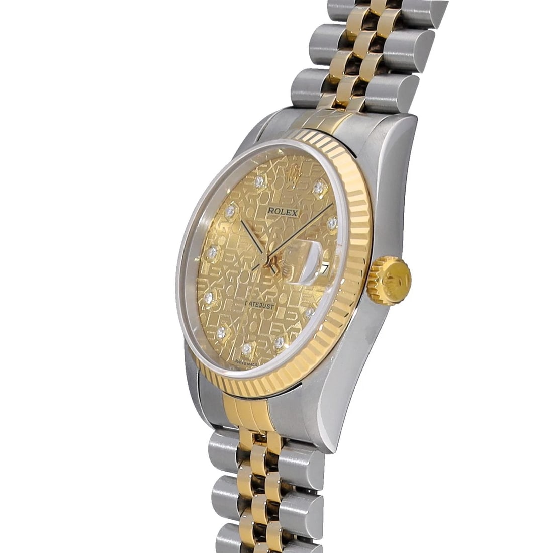 ROLEX DATEJUST CHAMPAGNE COMPUTER DIAMOND WATCH - 2