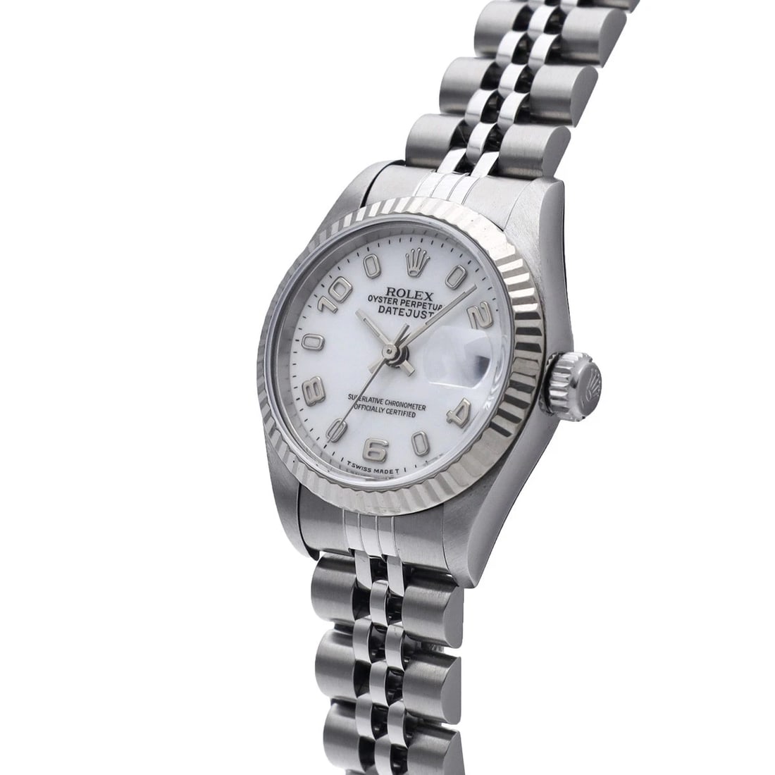ROLEX DATEJUST WHITE WATCH - 2