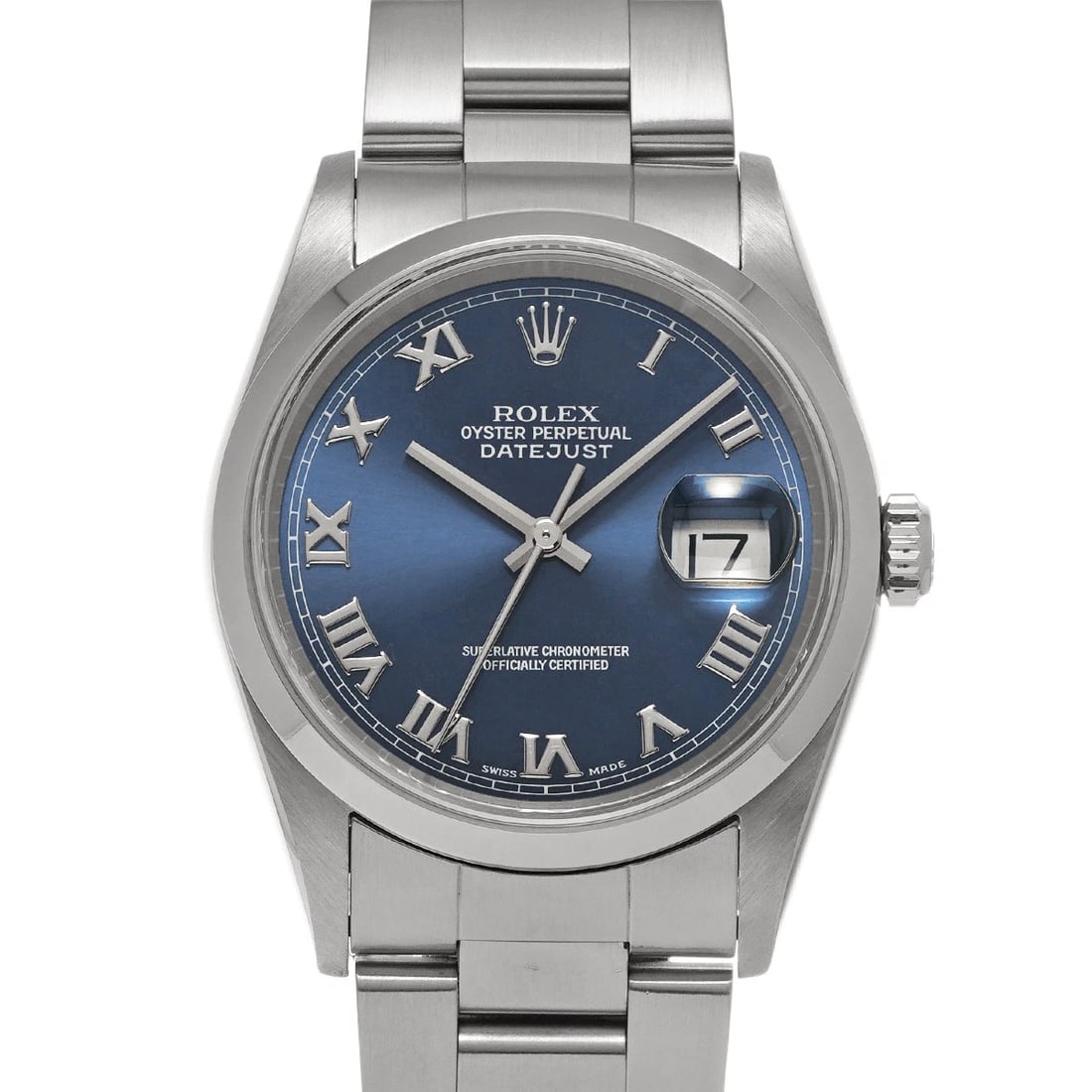 ROLEX DATEJUST BLUE WATCH (1 of 4)