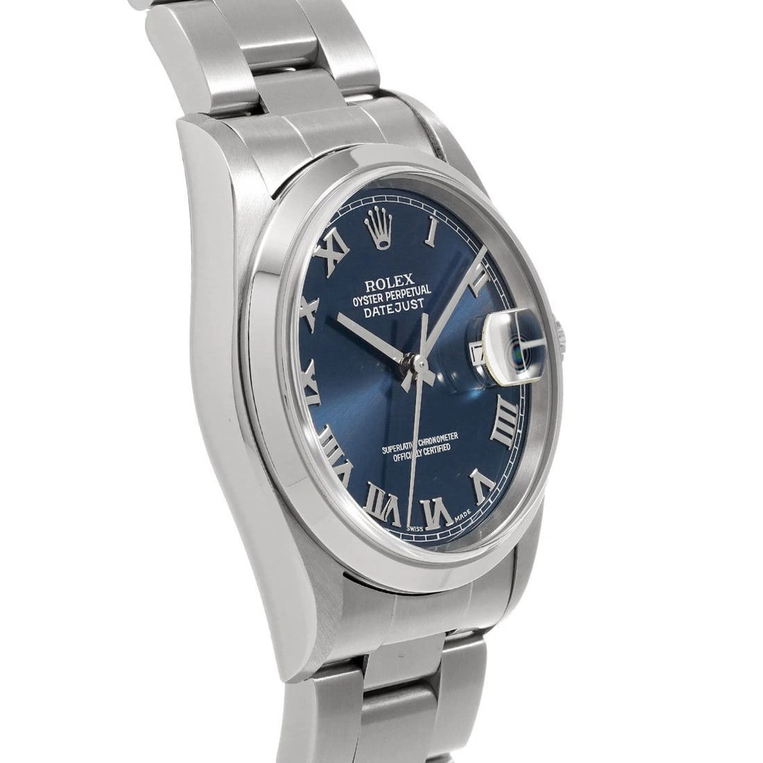 ROLEX DATEJUST BLUE WATCH - 3