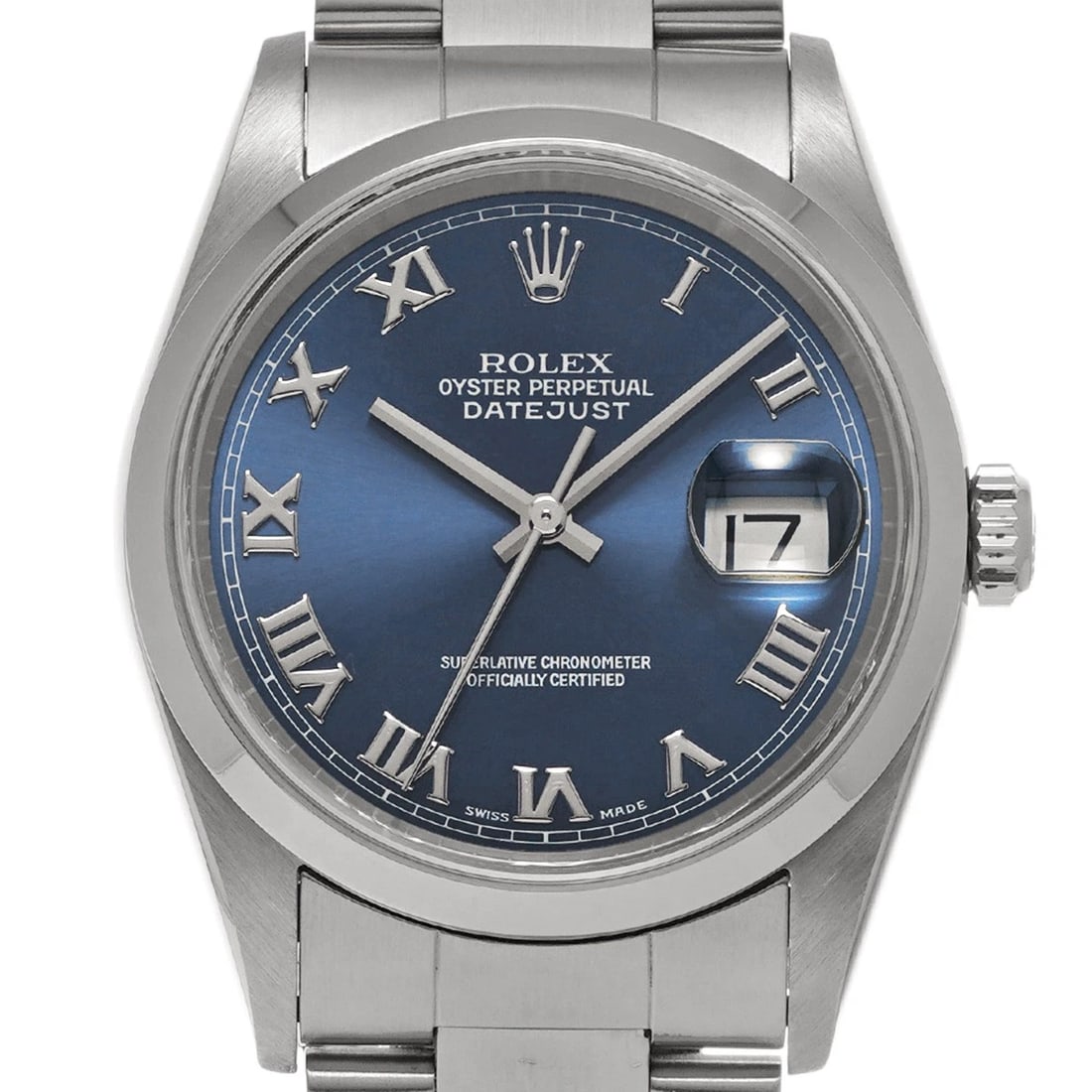 ROLEX DATEJUST BLUE WATCH - 4