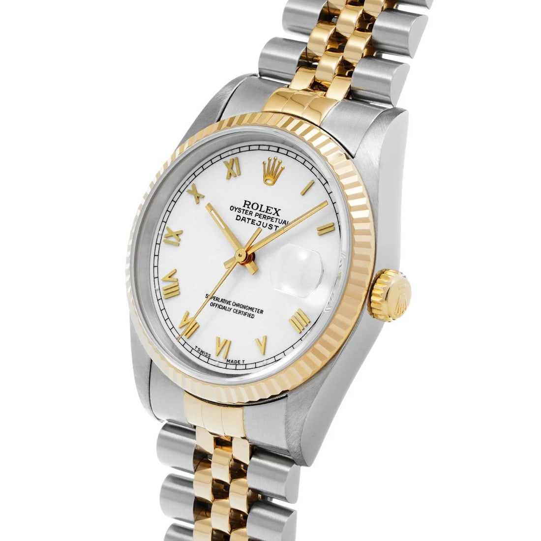 ROLEX DATEJUST WHITE WATCH - 2