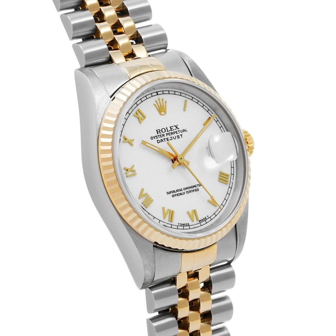 ROLEX DATEJUST WHITE WATCH - 3