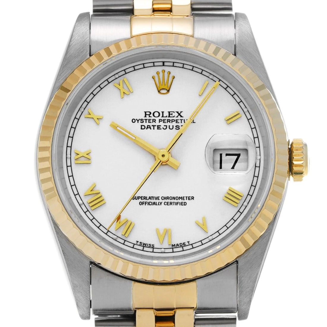 ROLEX DATEJUST WHITE WATCH - 4