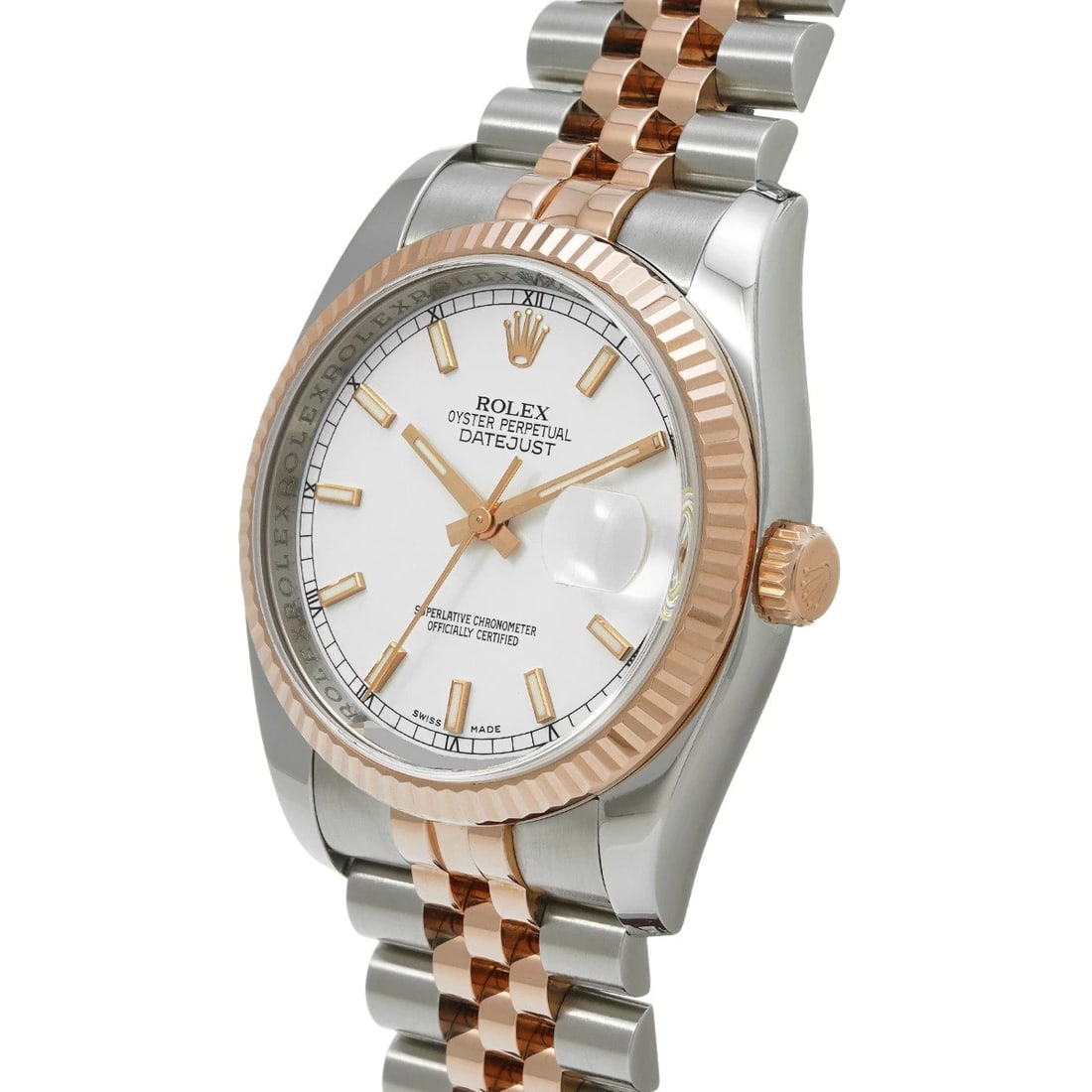 ROLEX DATEJUST WHITE WATCH - 2