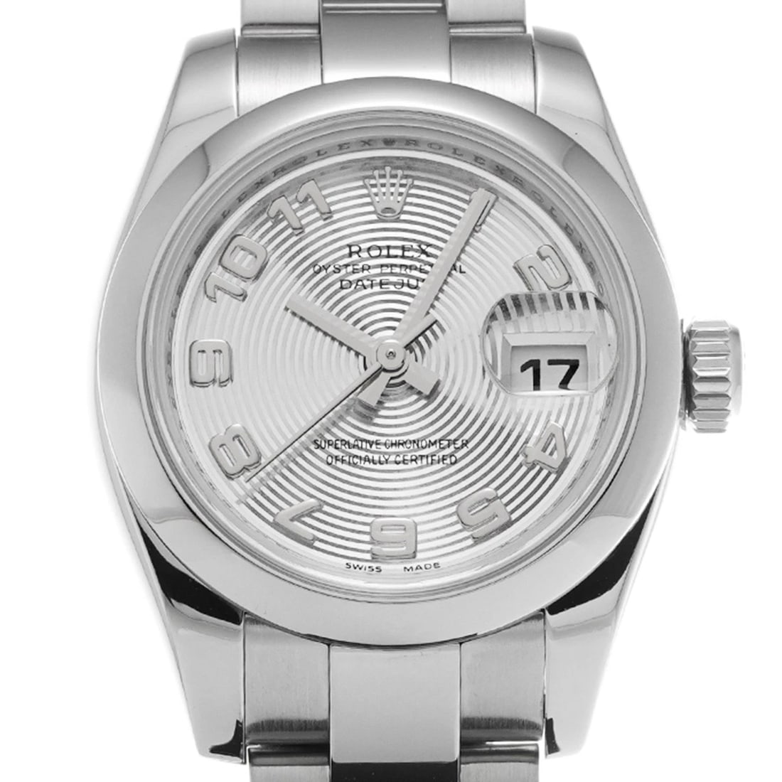 ROLEX DATEJUST SILVER CONCENTRIC WATCH - 5