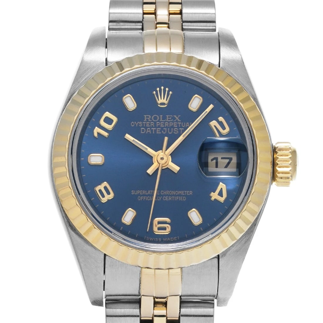 ROLEX DATEJUST BLUE WATCH - 4