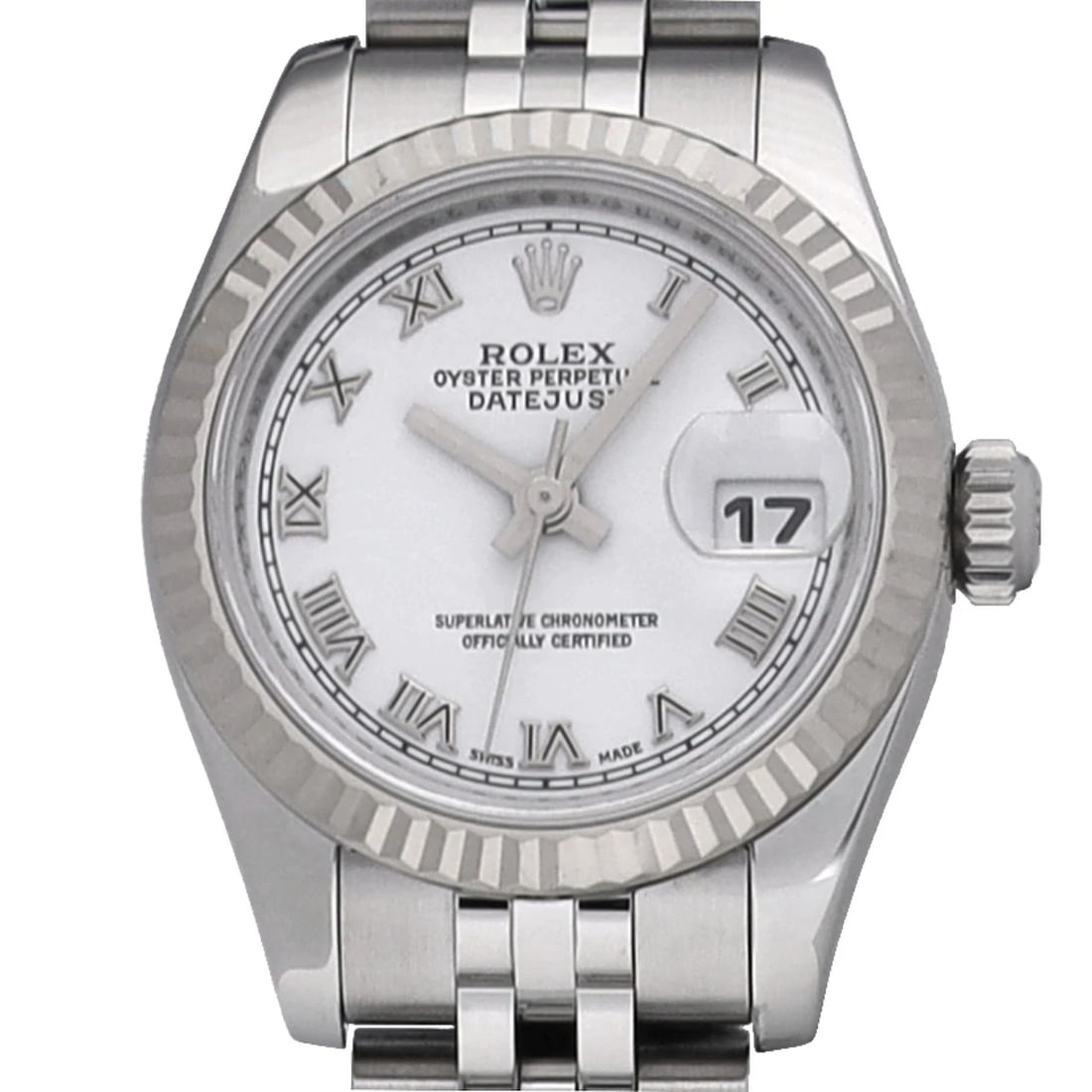 ROLEX DATEJUST WHITE WATCH - 5