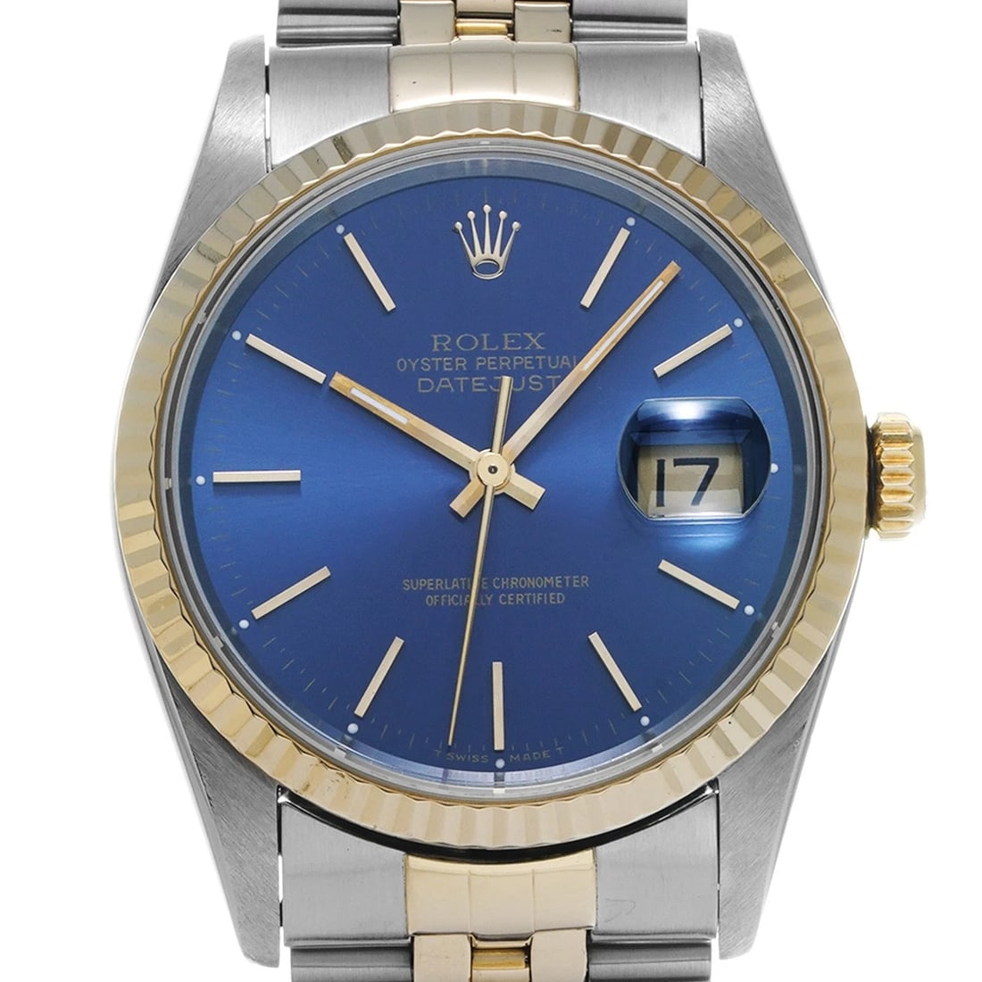 ROLEX DATEJUST BLUE WATCH - 4