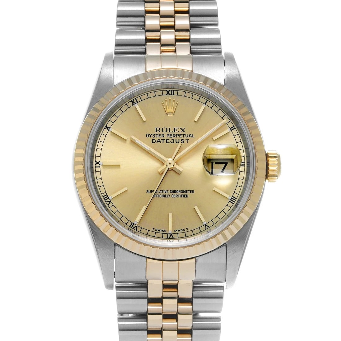 ROLEX DATEJUST IVORY WATCH: ROLEX Datejust Ivory WATCH Brand: ROLEX Type: Wristwatch Material: Band Material Stainless steel/Yellow Gold, Case Material Stainless steel Color: Dial Color Ivory Size: Case H/about 36mm