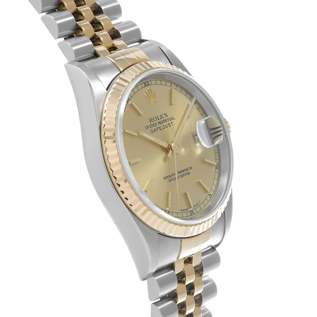 ROLEX DATEJUST IVORY WATCH - 3